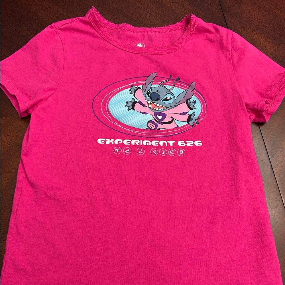 Disney Store Stitch Lilo and Stitch Pink Tee Youth XL Size 14